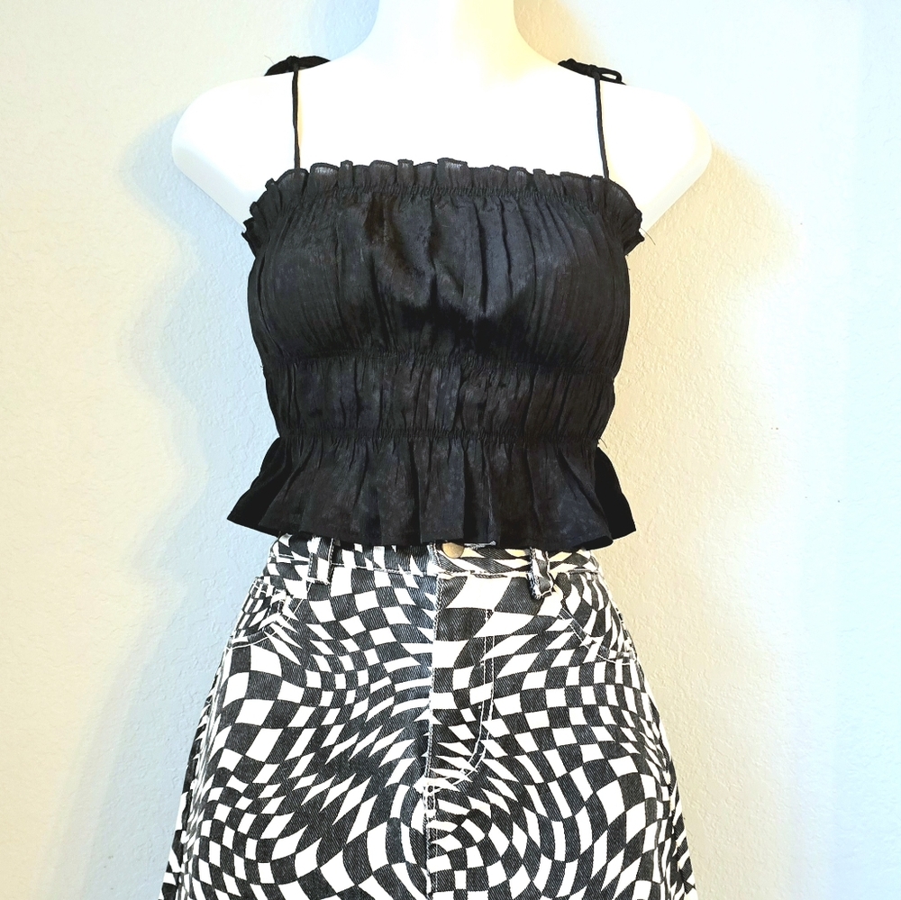 Princess Polly Black Crop Top